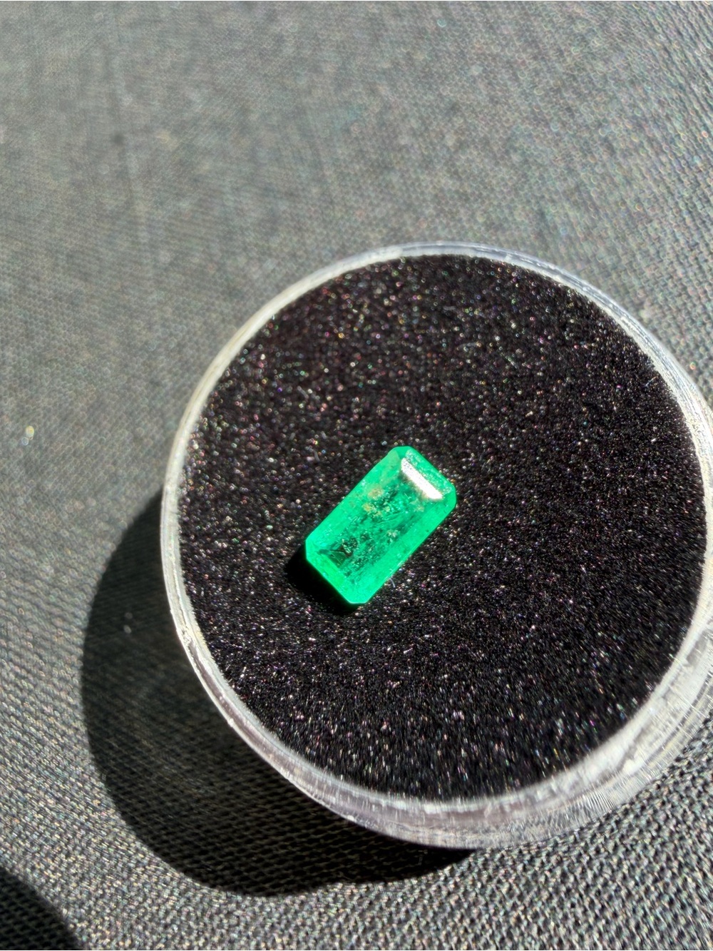 Natural Colombian Emerald 0.415 Ct Rectangular Cut Loose Gemstone 6.6×3.7×1.8mm